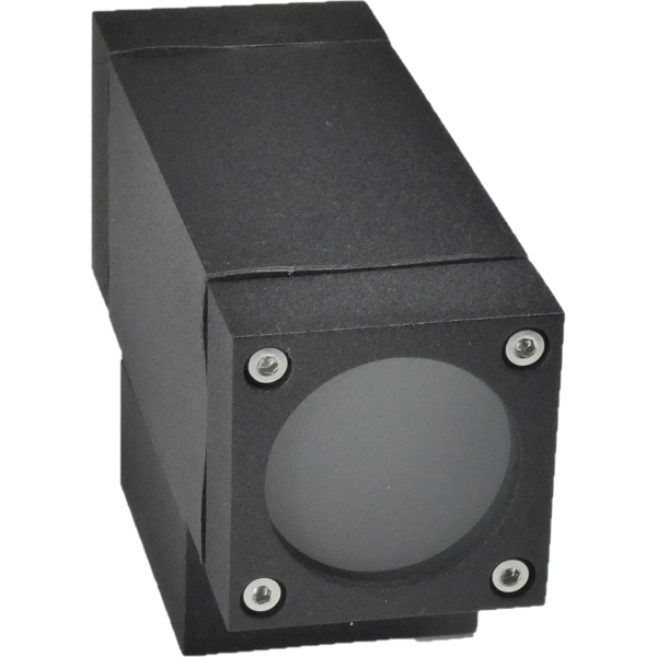 Outdoor wand opbouw ZWART IP54 Up/downlight 2xGU10 - BEAM 0359B - Afbeelding 3