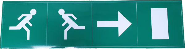 Noodverlichting Pictogram zelfklevende kit - EC - voor Beam 0464 - Beam 0467.EC