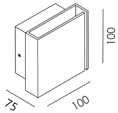 Wand opbouw Up/down Zwart/goud incl. 2x6W LED 3000K en driver - BEAM 0381BG - Afbeelding 2