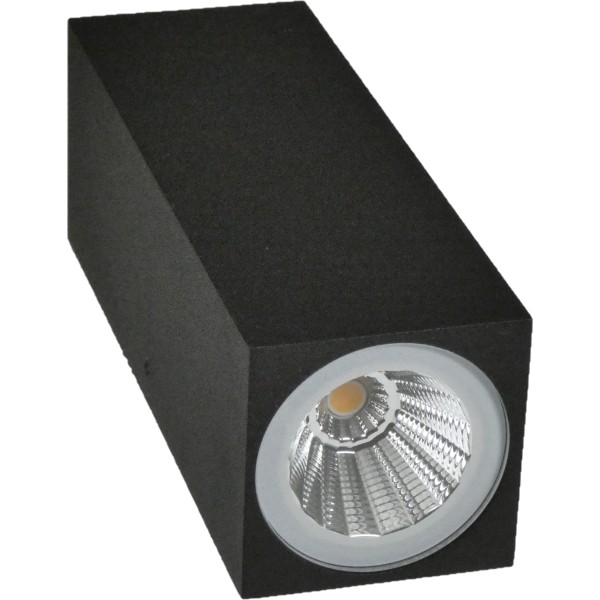 Outdoor wand opbouw ZWART IP54 Up/downlight 2x4W LED - BEAM 0387B