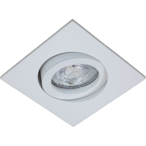 Inbouwspot vierkant WIT GU10 83x83mm richtbaar bladveren - BEAM 0707W