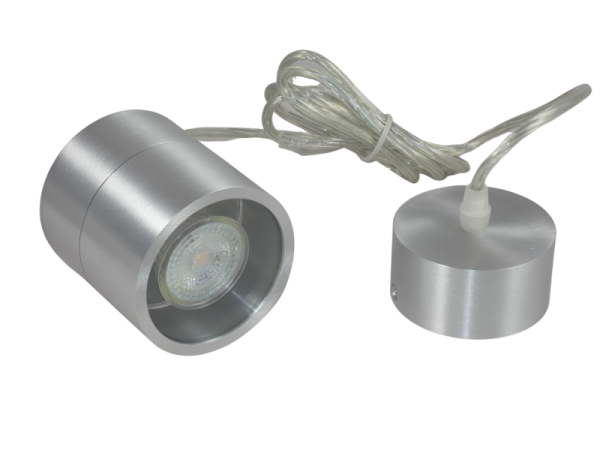 Pendel armatuur rond Ø90 Geborsteld aluminium GU10 - VDGE 0254 - Afbeelding 3