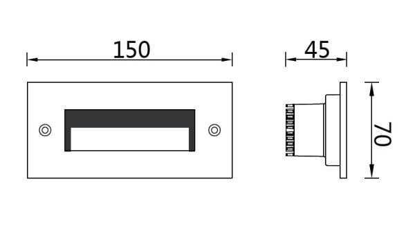 Outdoor inbouw wand LED - met inbouwdoos - kleur alu - 6W - 3000K - IP65 - CRI>80 - exclusief LED driver 24VDC - RECO 85121768/3000K - Afbeelding 2