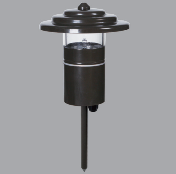 Outdoor tuinpaal op pin - zwart - 6W LED - 3000K - lichtspreiding 360° - IP65 - CRI 80 - exclusief LED driver 24VDC - RECO 87027010/3000K