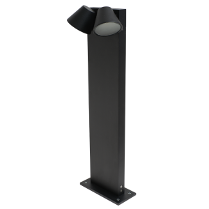 Outdoor tuinpaal zwart richtbaar 2x6W 3000K 230V incl. Powerled + driver IP54 - VDGE 0384B
