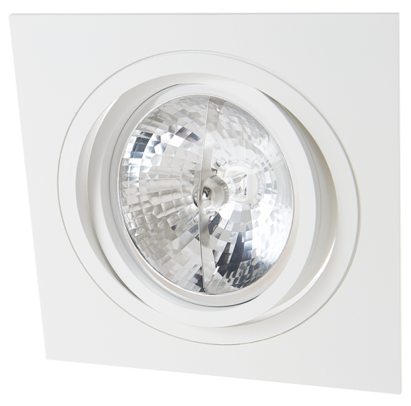 Inbouwspot vierkant Wit richtbaar 170x170mm AR111 - VDGE 0092W