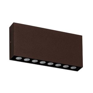 Wandarmatuur voor buitenverlichting 14W 3000K 1300Lm IP67 CORTEN STAAL - INDIGO BRIKPRO 1 A