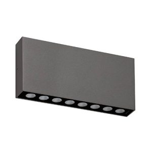 Wandarmatuur voor buitenverlichting 2x14W 3000K 2x1300Lm IP67 MAT GRIJS - INDIGO BRIKPRO 2 A