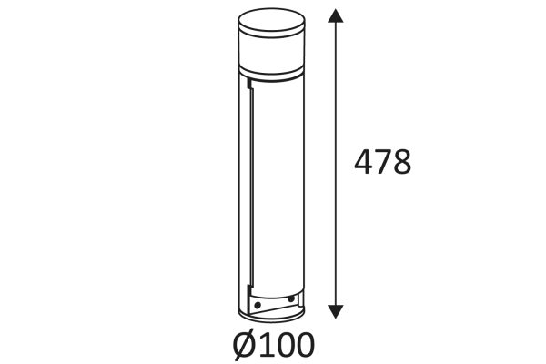 Rond armatuur voor buitenverlichting 4W 4000K met 2 stopcontacten ANTRACIET - INDIGO AVI 1 - Afbeelding 5