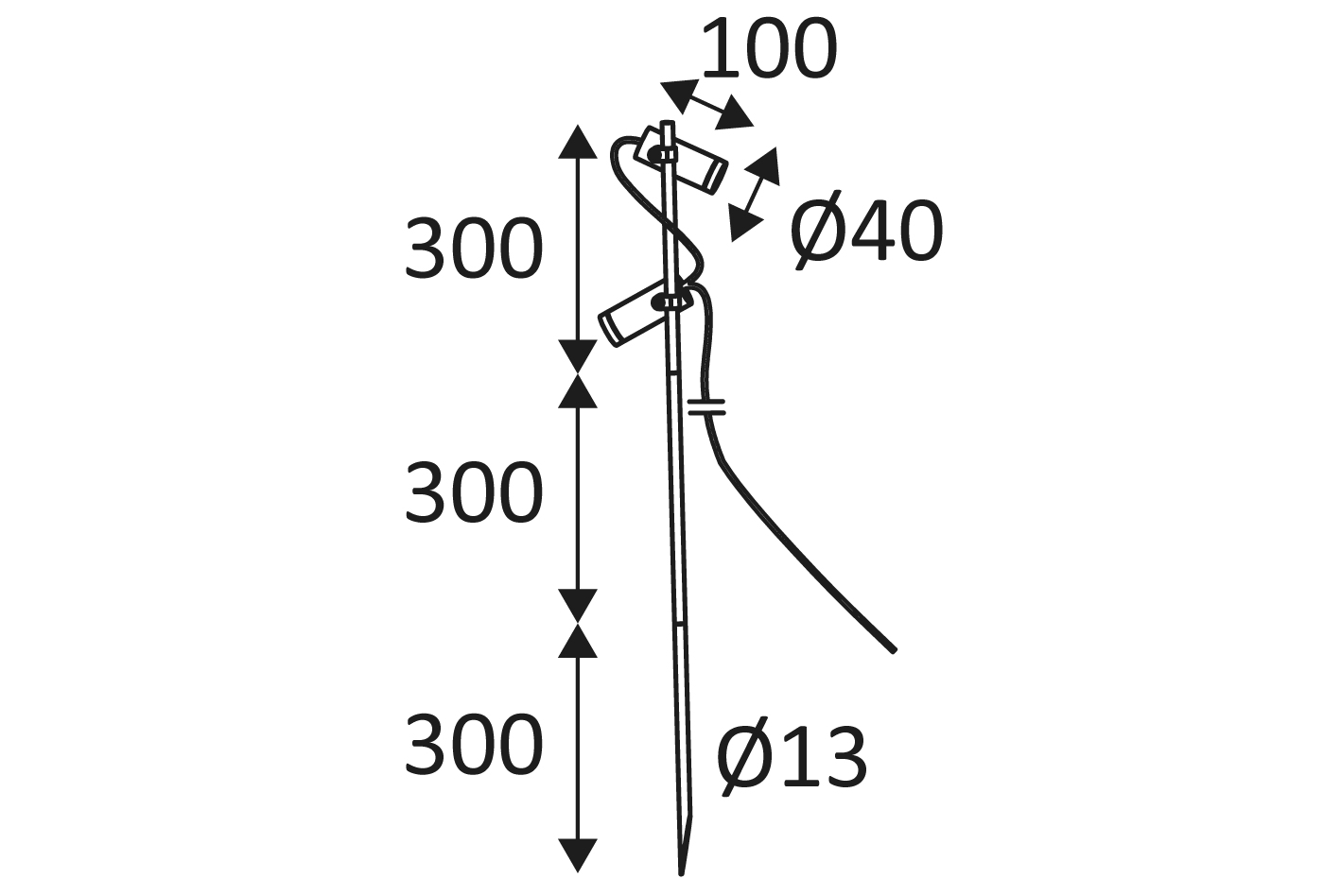 Accentspot voor buitenverlichting 2x4W 2x475Lm 3000K 50° IP65 MAT ZWART - INDIGO BASIL 2 P - Afbeelding 3