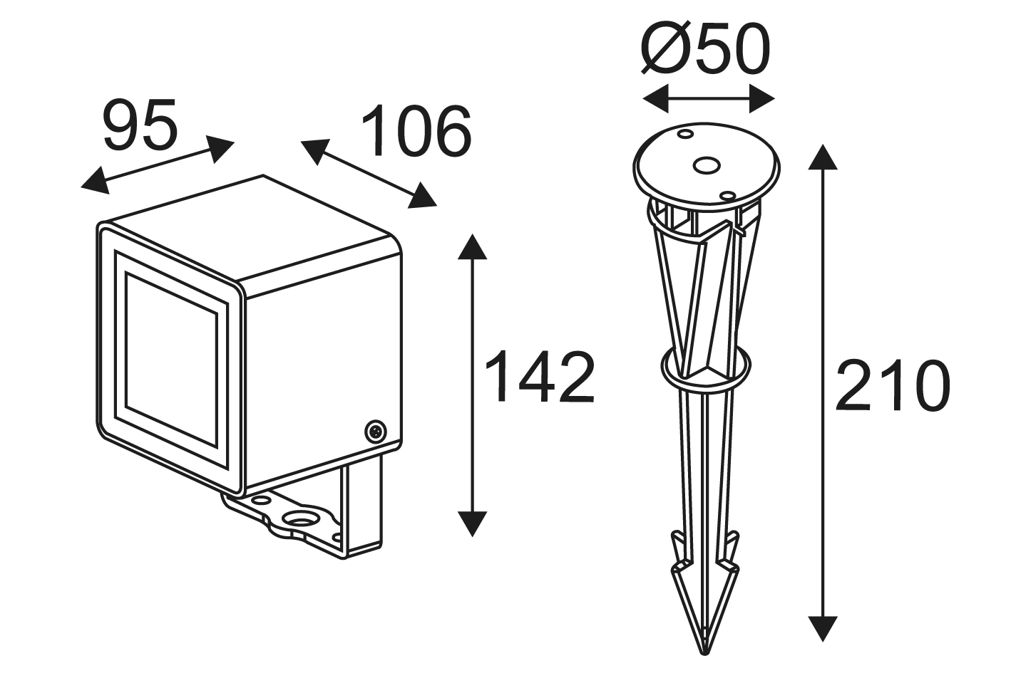 Projector voor accentverlichting buiten 20W 3000K ANTRACIET - INDIGO BRAMA 2 - Afbeelding 5