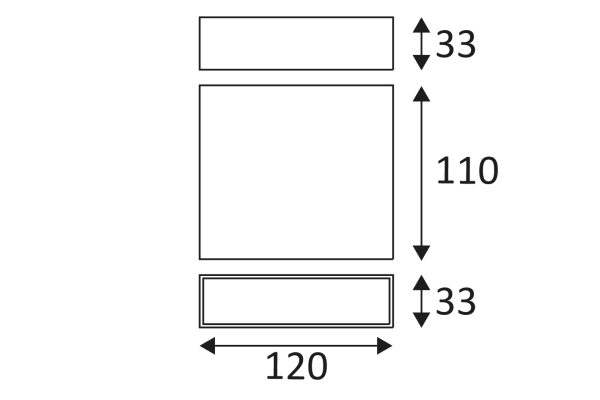 Wandarmatuur voor buitenverlichting 7W 3000K 870Lm IP67 MAT WIT - INDIGO BRIKPRO 1 - Afbeelding 2