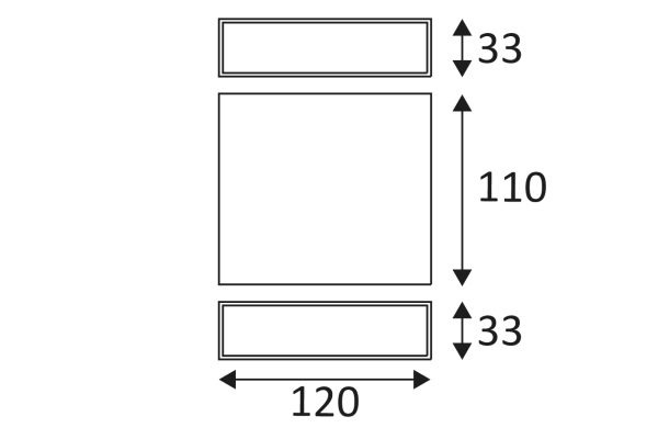 Wandarmatuur voor buitenverlichting 2x7W 3000K 2x870Lm IP67 MAT WIT - INDIGO BRIKPRO 2 - Afbeelding 3