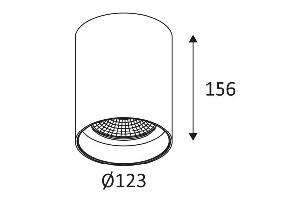 Plafondarmatuur voor binnen en buitenverlichting LED 20W MAT ZWART - INDIGO LUZ 2 - Afbeelding 5