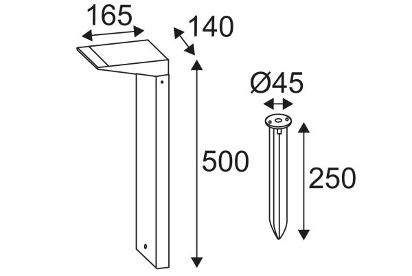 Verlichtingsarmatuur met zonnecellen voor buiten LED 2W 3000K ANTRACIET - INDIGO RAMA P - Afbeelding 3