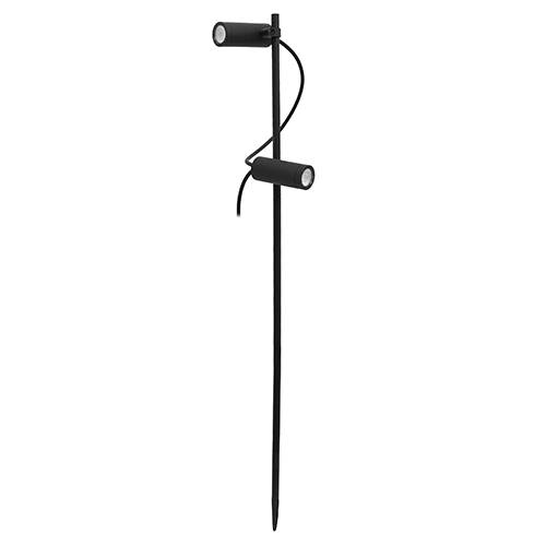 Accentspot voor buitenverlichting 2x4W 2x475Lm 3000K 50° IP65 MAT ZWART - INDIGO BASIL 2 P