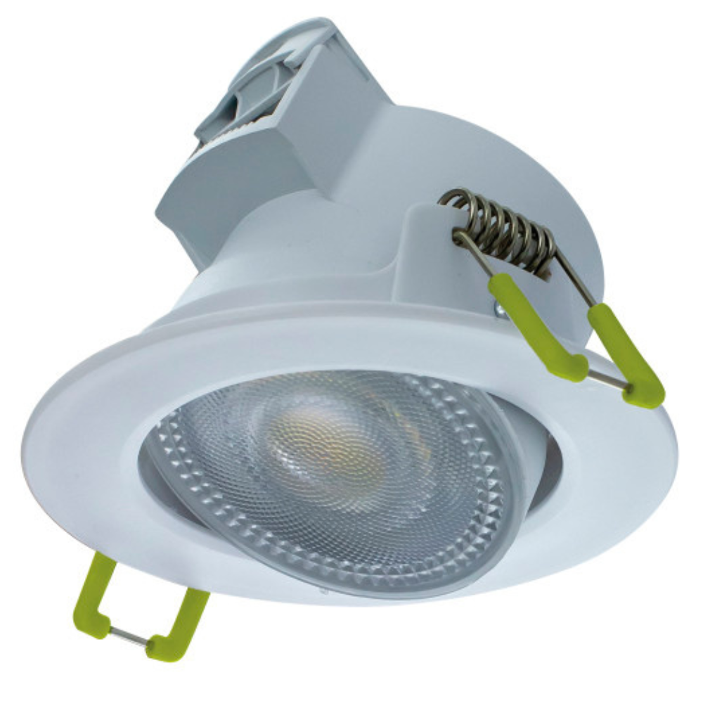 COMPACTE ECO LED INBOUWSPOT KANTELBAAR WIT IP44 5.5W DIMBAAR 3000/4000/6500K - INTEGRAL LED ILDL68G006