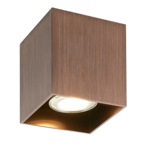 Plafondlamp vierkant GU10 Geborsteld Brons - FANTASIA BABAR 1 V