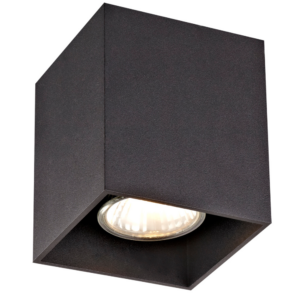Plafondlamp vierkant GU10 Zwart - FANTASIA BABAR 1 V