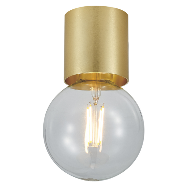 Plafondlamp E27 Ø80 Geborsteld Goud - FANTASIA BABU 80