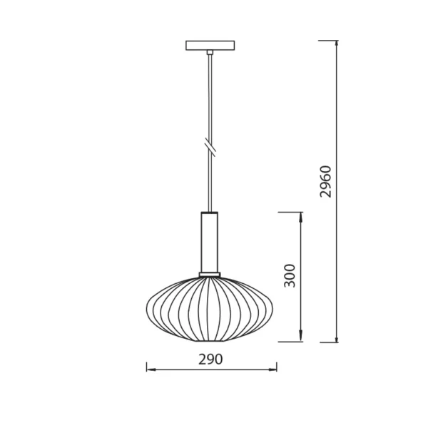 Pendel E27 Ø290mm Wit / Goud - FANTASIA OONAH 29 - Afbeelding 7