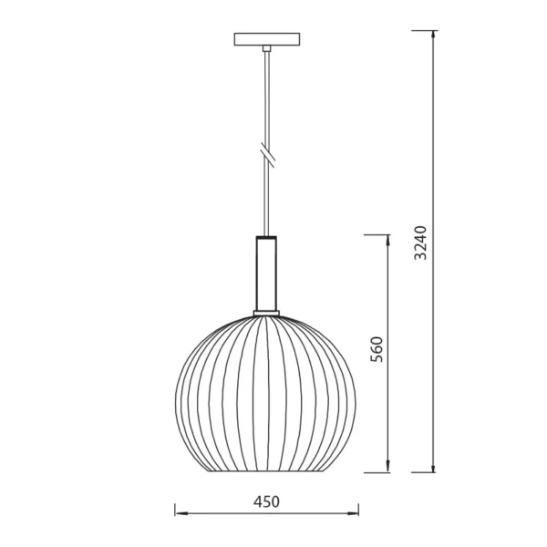 Pendel E27 Ø450mm Wit / Goud - FANTASIA OONAH 45 - Afbeelding 7