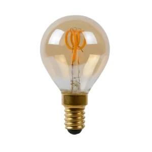 E14 LED Kogellamp Spiraal G45 3W Amber 2200K 230V Dimbaar - FANTASIA E14 3W 2200K