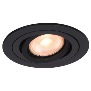 Inbouwspot rond ZWART Ø92mm richtbaar - GU10 - Springveren - Beam 0011B