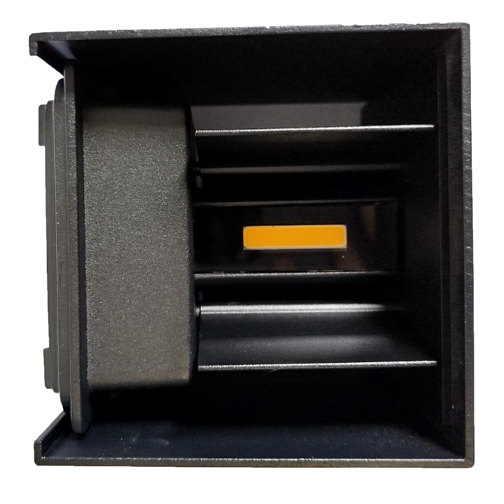 Outdoor wandverlichting vierkant ZWART 100x100x100mm - 2x3W 3000K - IP54 - Beam 0150B - Afbeelding 5