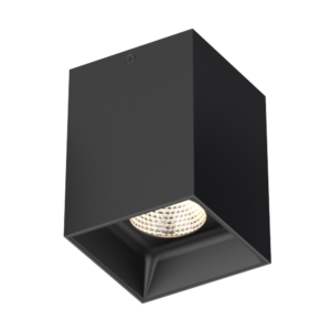 Opbouw plafond vierkant ZWART 95x95mm- 8W CCT 2700/3000/4000K - IP20 - Dimbaar - Beam 0746B