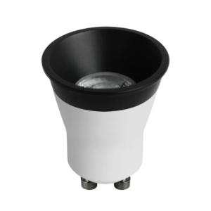 MR11 GU10 Verzonken Deco base 4,9W 2700K dimbaar Wit + zwarte ring - FANTASIA MR11 GU10 4.9W 2700K B