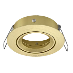 Inbouwspot richtbaar GU10 geborsteld goud Ø83mm - FANTASIA SATURN